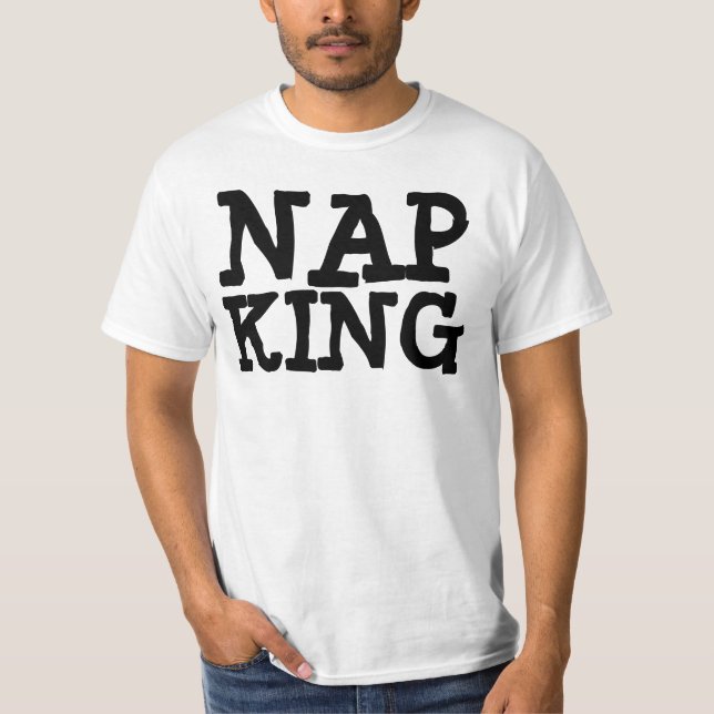 NAP KING, Funny Mens T-shirts (Front)