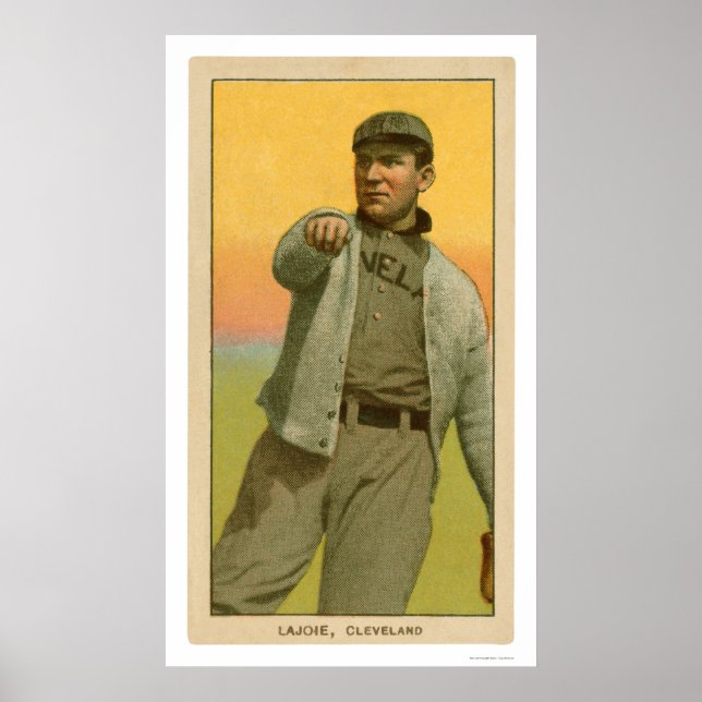Nap Lajoie Baseball Card 1909 Poster (Front)