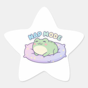 Nap Mode Frog Sticker Cute Sleeping Frog Cosy Kawa