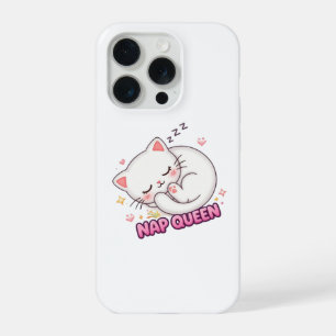 Nap Queen Cat Sticker   Cute Sleeping Cat iPhone 15 Pro Case