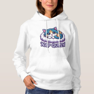 Nap Queen Kawaii Cat  Hoodie