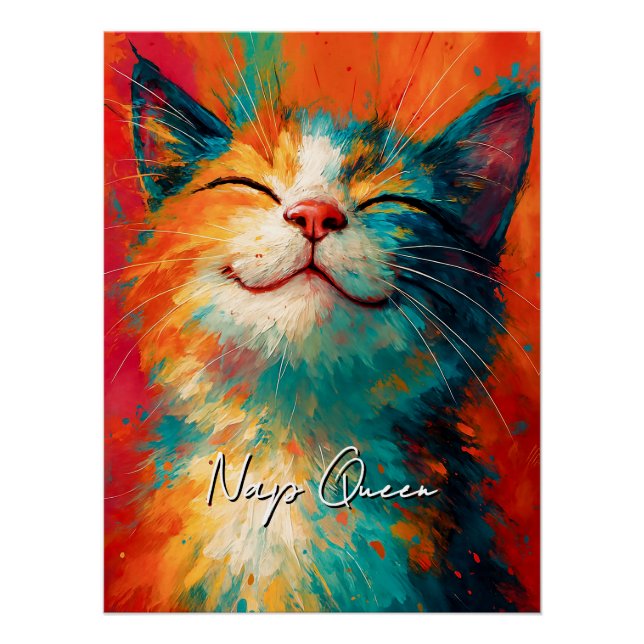 Nap Queen Poster – Funny Self-Care Quote Wall Art  (Front)