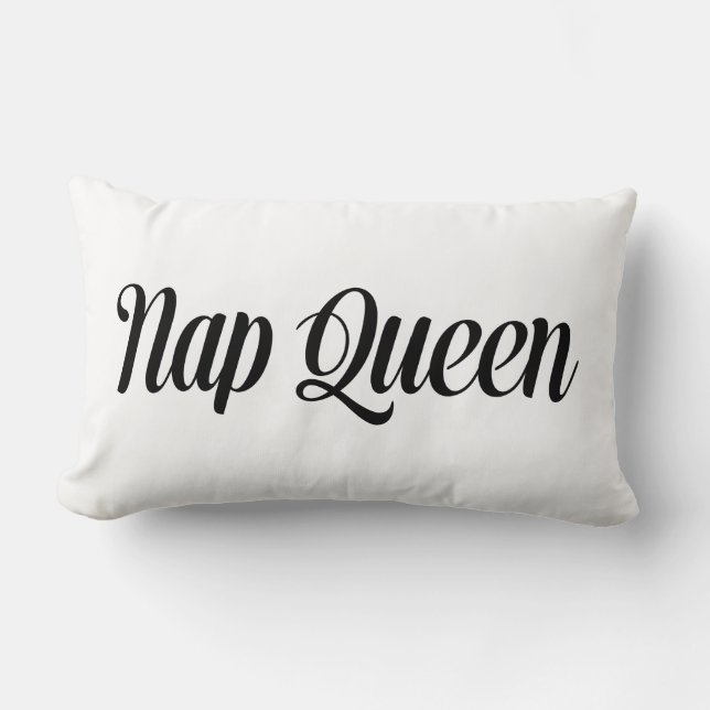 Nap Queen Typography Lumbar Cushion (Front)