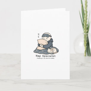 Nap Specialist Funny Sleep Lover Meme Card