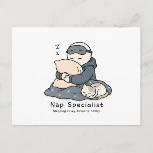 Nap Specialist Funny Sleep Lover Meme Postcard