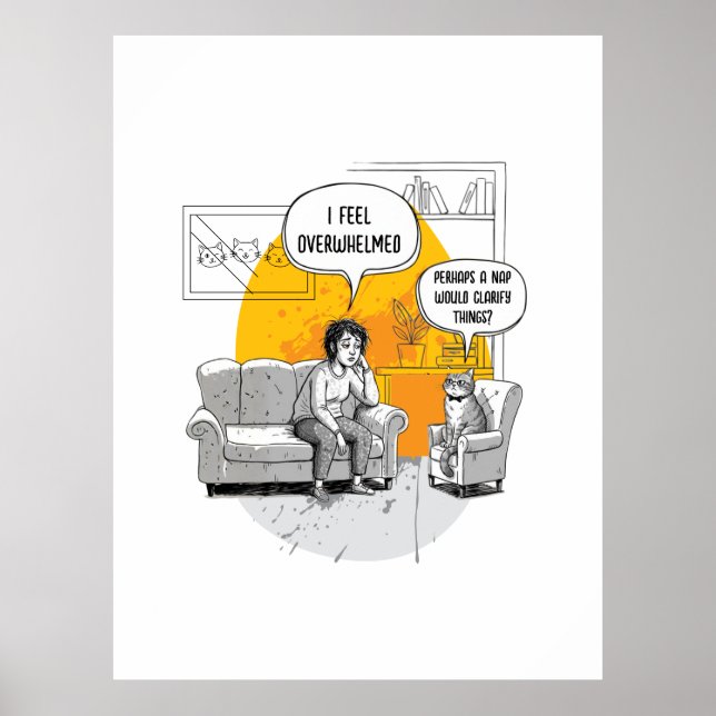 Nap Therapy Cat Therapirst Attested Poster (Front)