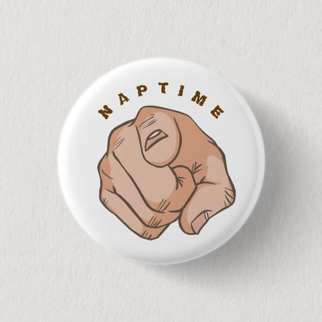 Nap Time Cute Cosy Button (Front)