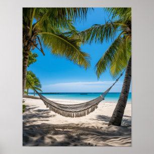 Nap Time in Florida with this serene hammock scene Poster