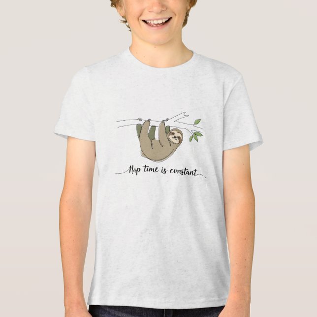 Nap time is constant Tri-Blend shirt (Front)