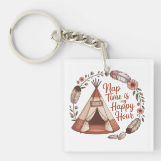 Nap Time Is My Happy Hour Key Ring