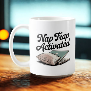 Nap Trap Activated Emotional Mood with a Pillow Coffee Mug