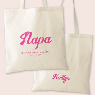 Napa Bachelorette Party Personalised Tote Bag