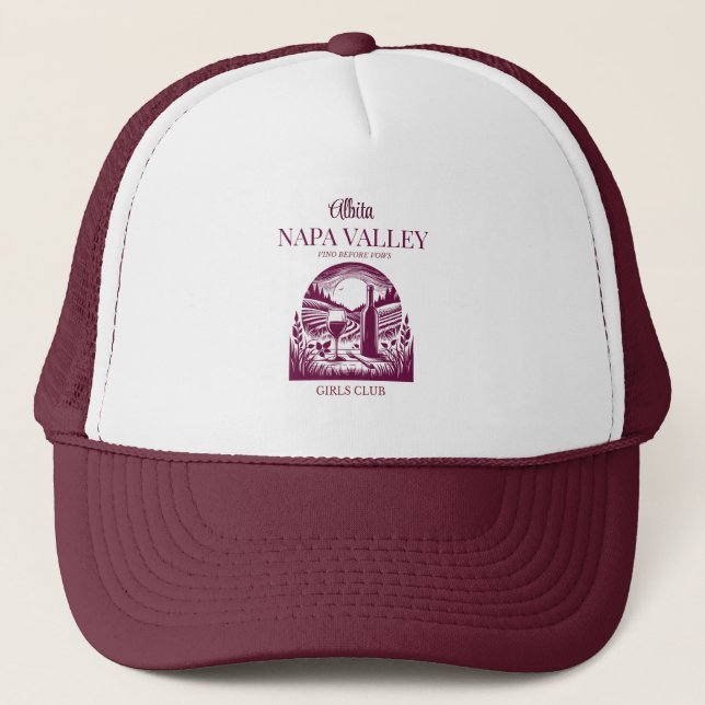 napa bachelorette party trucker hat (Front)