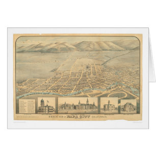 Napa, CA. Panoramic Map (0684A)