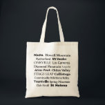 Napa Canvas Wine Tote Bag<br><div class="desc">A wonderfully affordable tote bag featuring the wine regions of Napa Valley,   California.  Purchase as is or customise the back.</div>