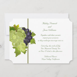 Napa Grapes Wedding Invitation