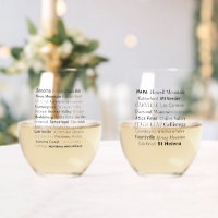 Napa & Sonoma Stemless Wine Glass Set