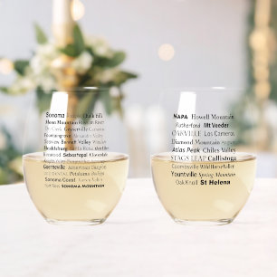 Napa & Sonoma Stemless Wine Glass Set