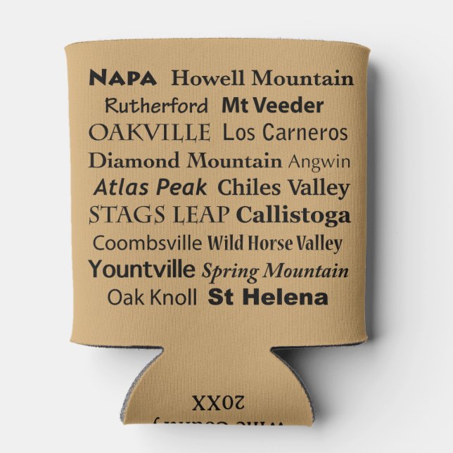 Napa Sonoma Wine Country Can Cooler (Back)