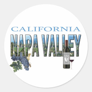 Napa Valley, CA Classic Round Sticker