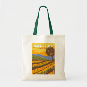 Napa Valley California Travel Art Vintage Tote Bag
