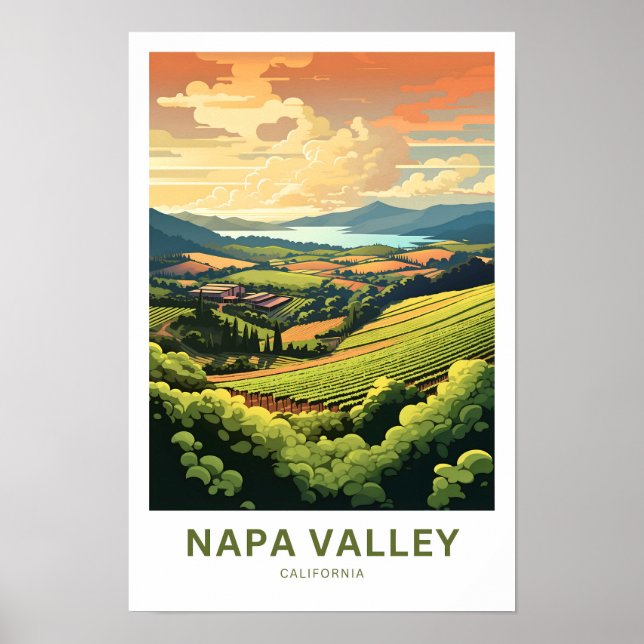 Napa Valley California Travel Poster (Front)