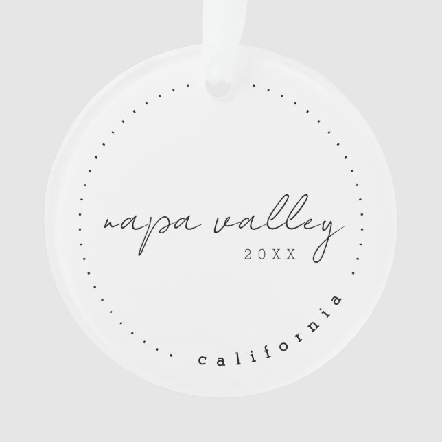 Napa Valley California Travel USA Simple Ornament (Front)
