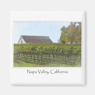Napa Valley California Vineyard and Barn Magnet