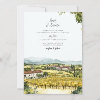 Napa Valley California Watercolor Wedding
