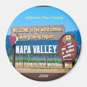 Napa Valley California Wineries Magnet