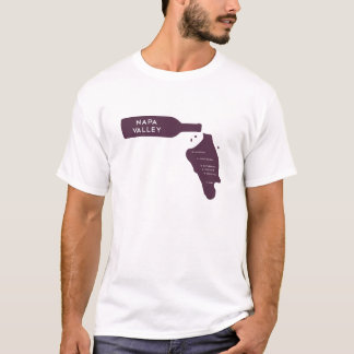 Napa Valley Cities Wine Bottle Spill Logo T-Shirt