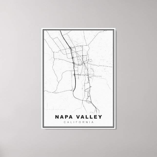 Napa Valley Map Canvas Print (Front)