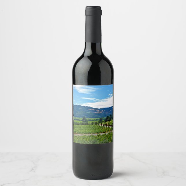 Napa Valley scene Wine Label (Front)