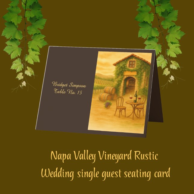 Napa valley vineyard rustic winery guest card (Creator Uploaded)
