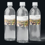 Napa Valley vineyard watercolor wedding Water Bottle Label<br><div class="desc">Napa Valley vineyard watercolor wedding thank you favours  water bottle labels</div>