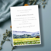 Napa Valley Watercolor Vineyard Bridal Shower