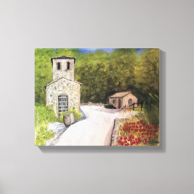 NAPA VALLEY WINERY WATERCOLOR CANVAS PRINT (Front)