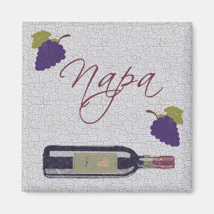 Napa Vintage Wine Bottle Magnet