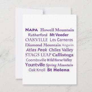 Napa Wines Flat Note Card