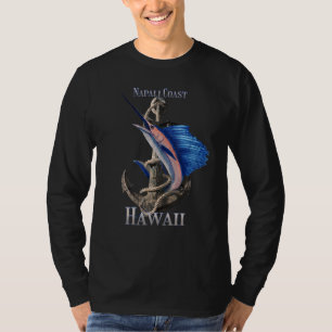 Napali Coast Hawaii Swordfish Marlin Ocean Fishing T-Shirt