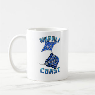 Napali Coast Hawaii Vacation Tribal Stingray Coffee Mug