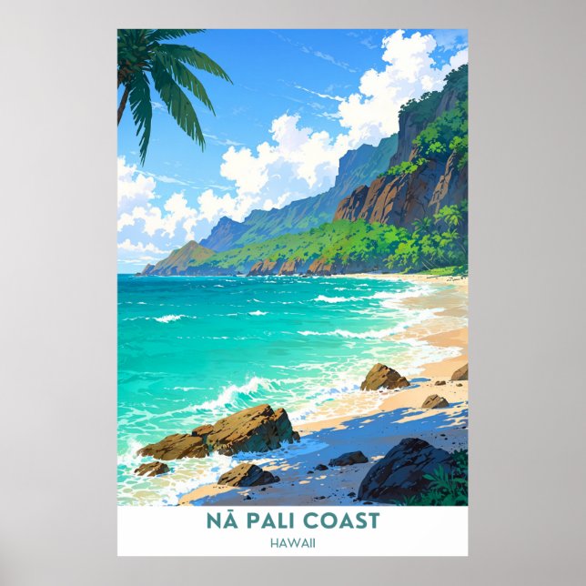 Nāpali Coast, State Wilderness Park, Hawaii Poster (Front)