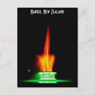Napier NZ fountain Postcard