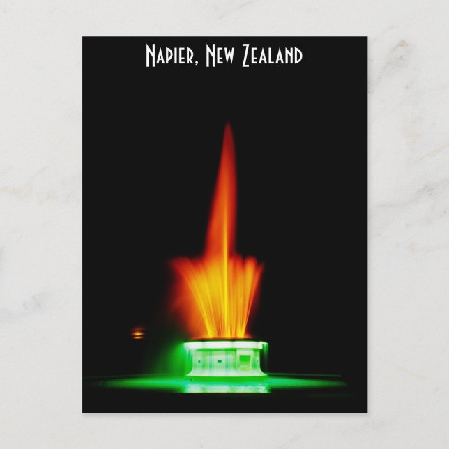 Napier NZ fountain Postcard (Front)