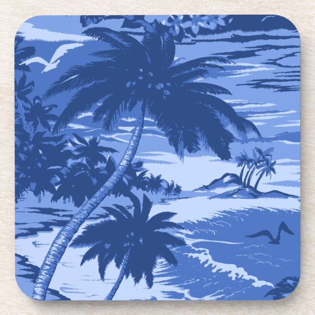 Napili Bay Hawaiian Cork-backed Coasters (Front)