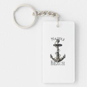Napili Beach Hawaii Vacation Nautical Anchor Key Ring
