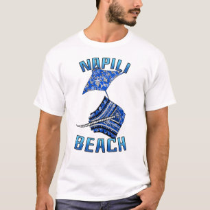 Napili Beach Hawaii Vacation Tribal Stingray T-Shirt