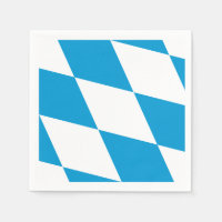 Napkin for Oktoberfest, Bavarian Flag.