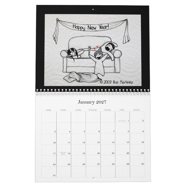 Napkin People Calendar (Jan 2027)