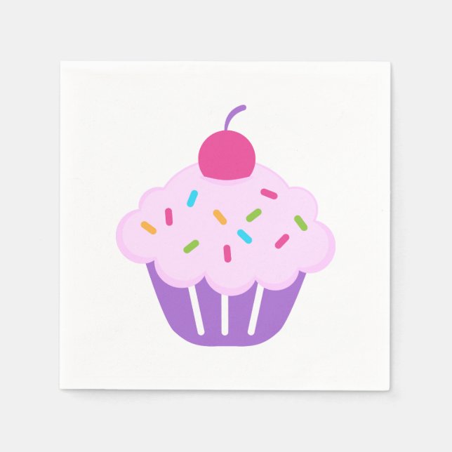 Napkin/Purple Cupcake Napkin (Front)
